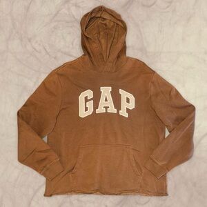 Gap Logo Light Brown and Tan Hoodie